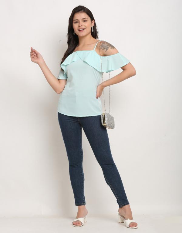 Trendy Western Polyester Designer Exclusive Look Top Collection